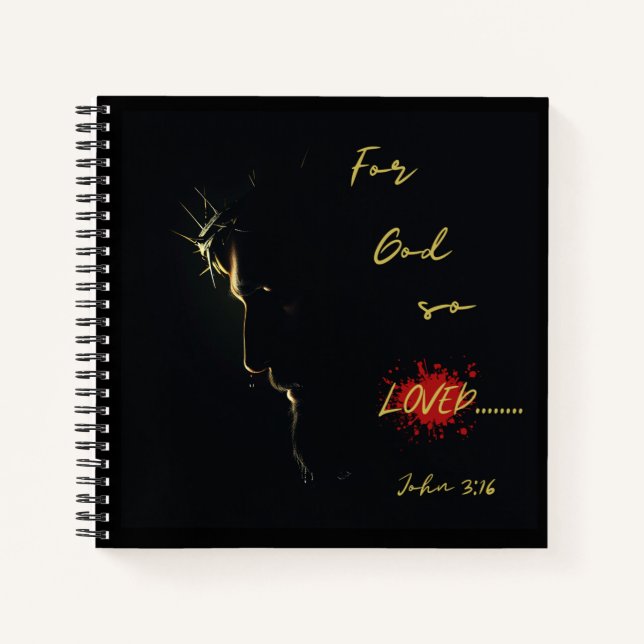 Für Gott so liebte die Welt Notizbuch (Vorderseite)