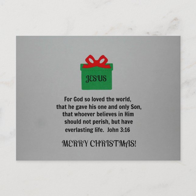 Für Gott so liebte die Welt... Postkarte (Vorderseite)