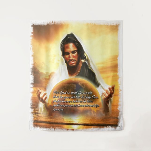 Für Gott so liebte die Welt. Wandteppich (Vorderseite)