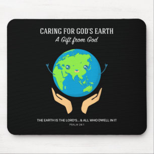 Für Gottes Erde gekümmert - Christliche Kreation - Mousepad