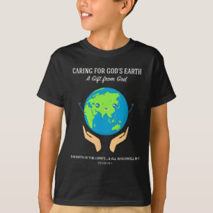 Für Gottes Erde gekümmert - Christliche Kreation - T-Shirt