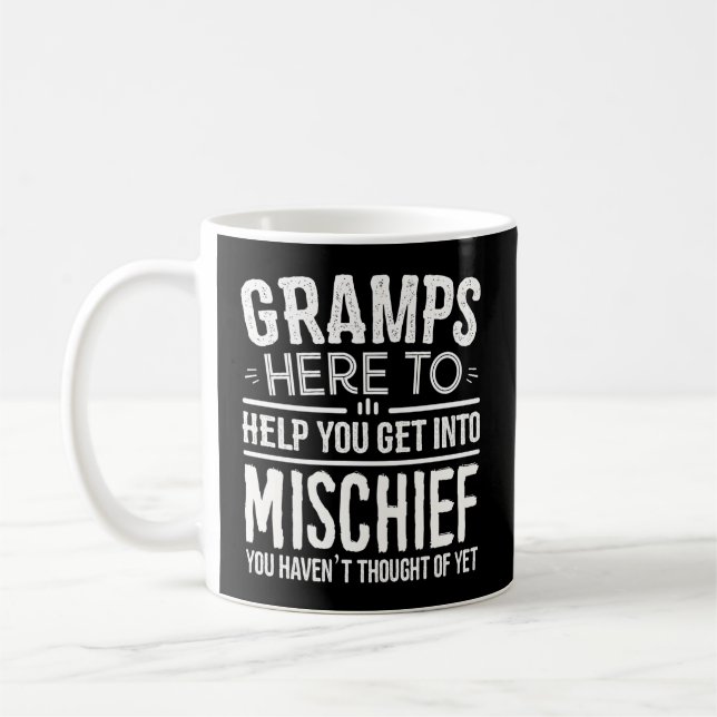 Für Grampen aus Grandkinderschwaden Mischief Kaffeetasse (Links)