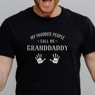 Für GrandDad mit 2 Grandkids Namen Personalisiert T-Shirt
