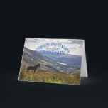 Für Grandson eine Pferd- und LandschaftsGeburtstag Karte<br><div class="desc">Ein Pferd blickt auf eine atemberaubende Landschaft mit einem See in der Ferne. Aussicht vom Lake District in Großbritannien.</div>