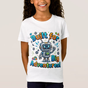 Für große Abenteuer gebautes süßes Robot-T-Shirt T-Shirt