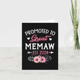 Für große Memaw Est 2024 Blume Karte