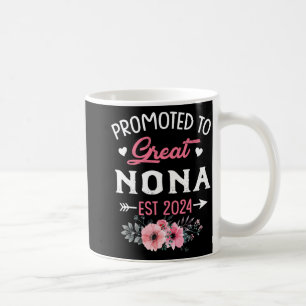 Für große Nona Est 2024 Blume Kaffeetasse