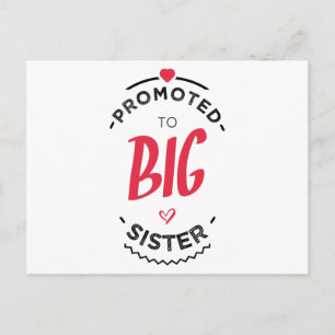 Für große Schwester befördert Postkarte