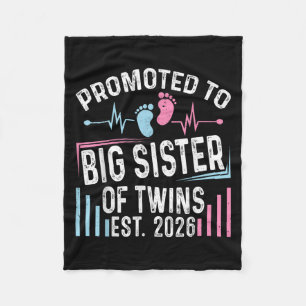 Für große Schwester von Twins Est 2026 Babyshow be Fleecedecke