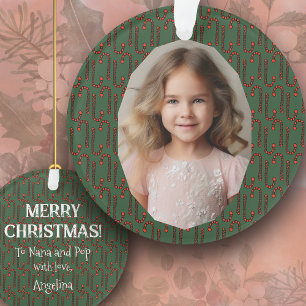 Für Großeltern ein Lebkuchenfoto-Weihnachten Ornament