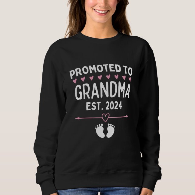 Für Großmutter EST.2024 Sweatshirt (Vorderseite)