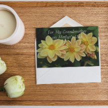 Für Großmutter Yellow Dahlias floraler Muttertag