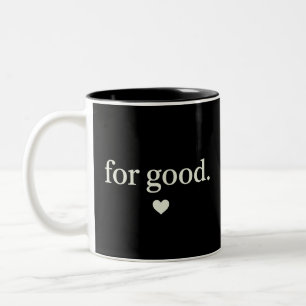 Für gute minimalistische positive Zitataesthetik Zweifarbige Tasse