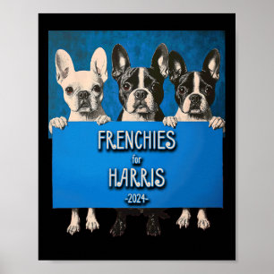 Für Harris 2024 Adorable Bulldog Kampagne Art Poster