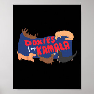 Für Harris Vote Kamala Harris zum Präsidenten Dog  Poster