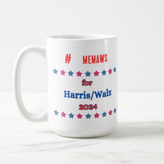 Für Harris Walz 2024 Wahlen Personalisiert Kaffeetasse (Links)