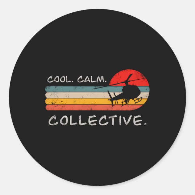 für Hubschrauberpiloten Runder Aufkleber (Vorderseite)