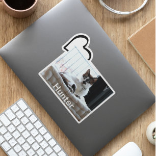 Für Hunde Katzenherz angepasste Fotovorlage Aufkleber