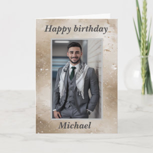 Für Ihm Foto glücklich Geburtstag wünscht Biege Feiertagskarte