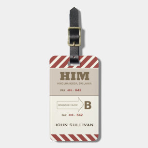 Für IHN ein Gepäckausgabe-Retro Gepäckanhänger