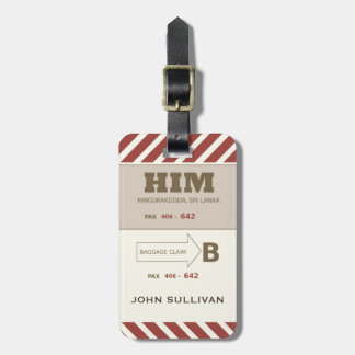 Für IHN ein Gepäckausgabe-Retro Gepäckanhänger