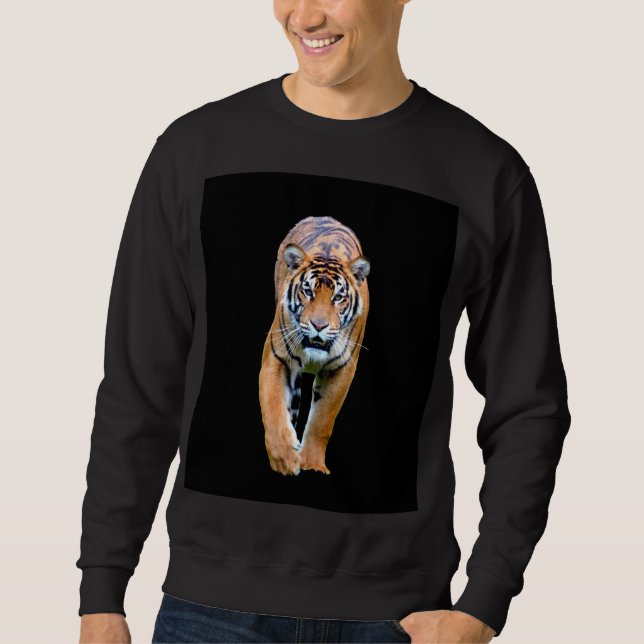 Für ihn ist das Tiger Template das Grundprinzip mo Sweatshirt (Vorderseite)