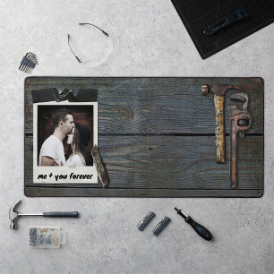 Für ihn Maskuline rustikale Werkzeuge in der Werks Schreibtischunterlage