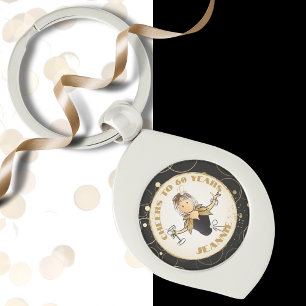 Für ihr Beifall zu 60 Cartoon Funny 60. Geburtstag Schlüsselanhänger