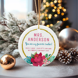 Für ihr Lieblingslehrer Weihnachtsgeschenk Keramik Ornament