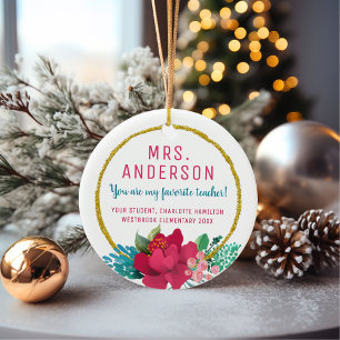 Für ihr Lieblingslehrer Weihnachtsgeschenk Keramik Ornament