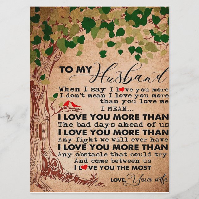 Für Ihr Phantastisches Ehemann, Ehemann, Geburtsta Menükarte (Vorderseite)