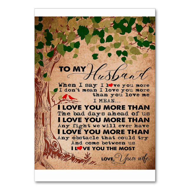 Für Ihr Phantastisches Ehemann, Ehemann, Geburtsta Tischnummer (Vorderseite)