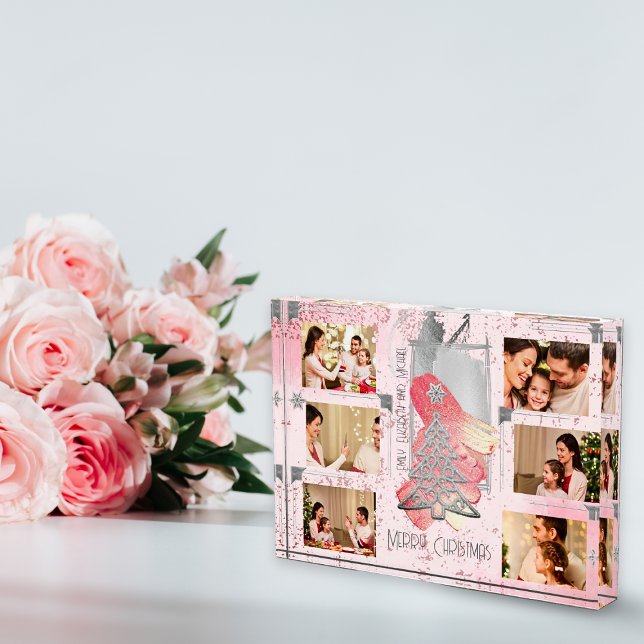 Für ihr rosa Weihnachts-Foto-Gedächtnis bewahren Fotoblock (Von Creator hochgeladen)