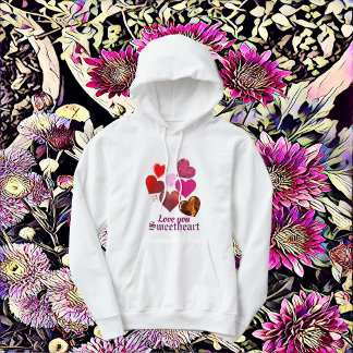Für ihr tiefgründiges Herz Sweetheart Personalisie Hoodie