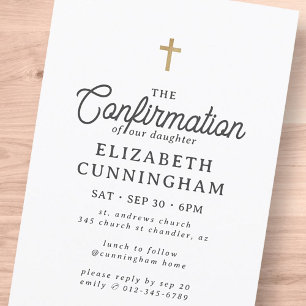 Für ihre einfache moderne Elegant Cross Bestätigun Einladung