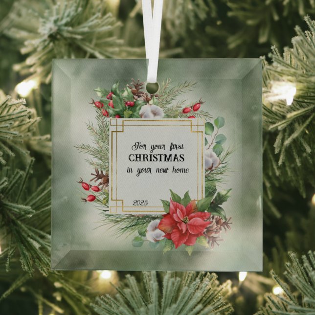 Für Ihre ersten Weihnachten auf Ihrer neuen Zuhaus Ornament Aus Glas (Insitu)