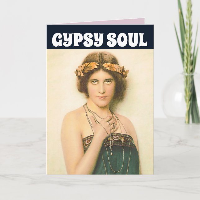 FÜR IHRE FREUNDE BOHEMISCHE MÄDCHENKARTEN DANKESKARTE (Vorderseite)