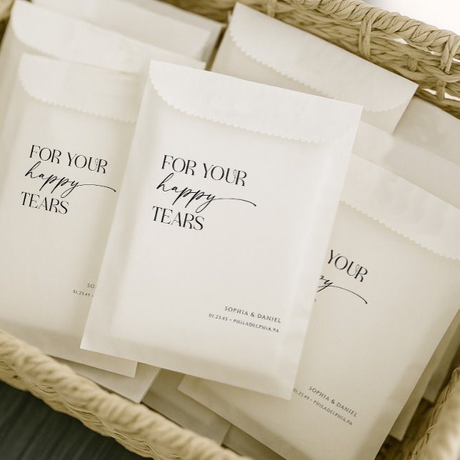 Für Ihre glücklichen Tränen Hochzeitszittel Geschenktütchen (Von Creator hochgeladen)