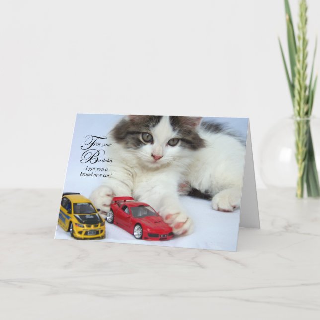 Für Ihre Karten des Geburtstags-(Katze) (Vorderseite)