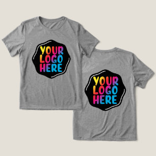 Für ihre Mama-Junge Mutter Fügen Sie hier Ihr Logo Tri-Blend Shirt