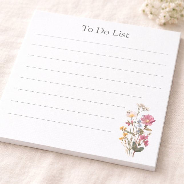 Für ihre persönliche Wildblumen-To-Do-Liste Notizblock (Von Creator hochgeladen)