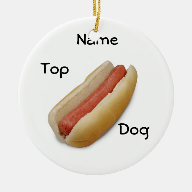 FÜR IHRE "TOP HUND"-ORNATION KERAMIK ORNAMENT (Vorne)