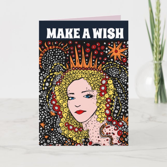 FÜR IHREN GEBURTSTAG HÜBSCHE LADY QUEEN CARDS DANKESKARTE (Vorderseite)