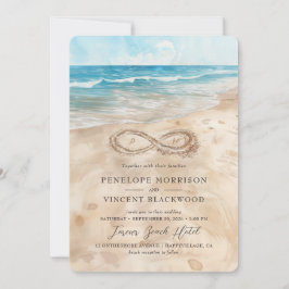 Für immer am Strand Hochzeit Einladung