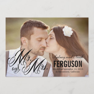 Für immer Ankündigung einer Hochzeit - Schwarz