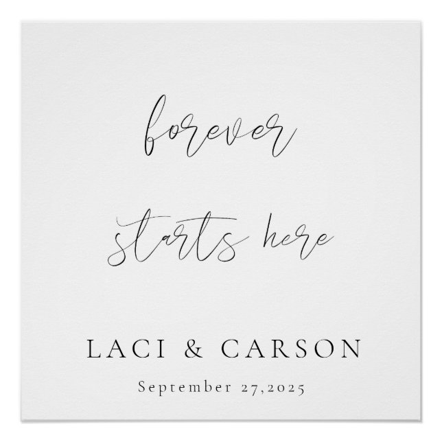 Für immer beginnt hier - der moderne Hintergrund d Poster (Vorderseite)