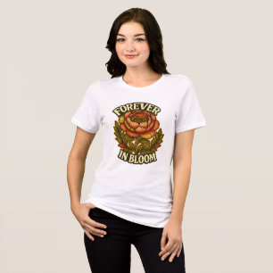 Für immer blutblütige Vintage Blumenbilder Tri-Blend Shirt