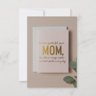 "Für immer dankbar für deine Liebe, Mama - glückli