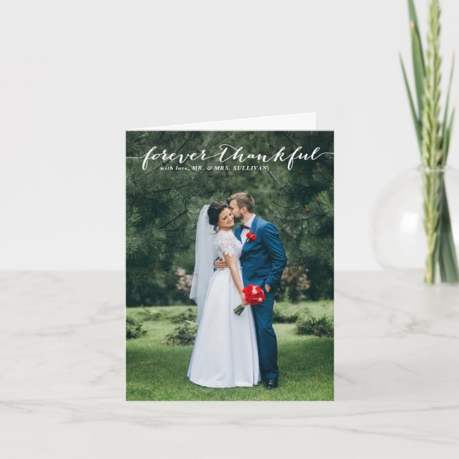 Für immer dankbar Hand Lettisch Vertikal Danke (Vorderseite)