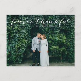 Für immer dankbar | White Script Wedding Vielen Da Postkarte